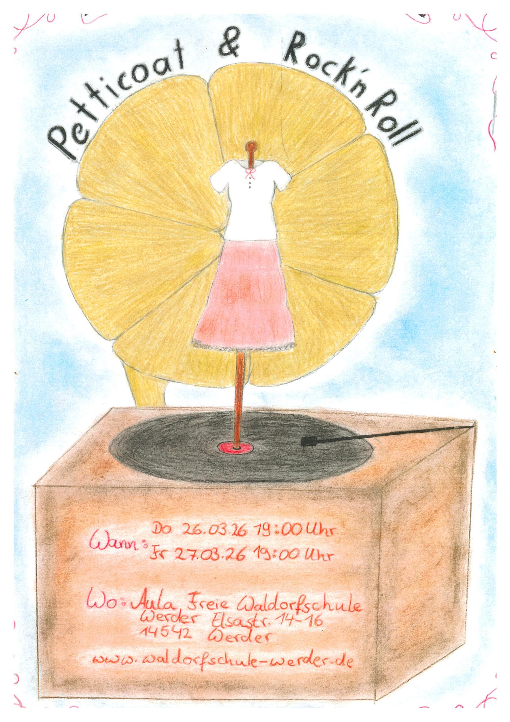 Plakat Petticoat & Rock'n Roll Theater 8. Klasse