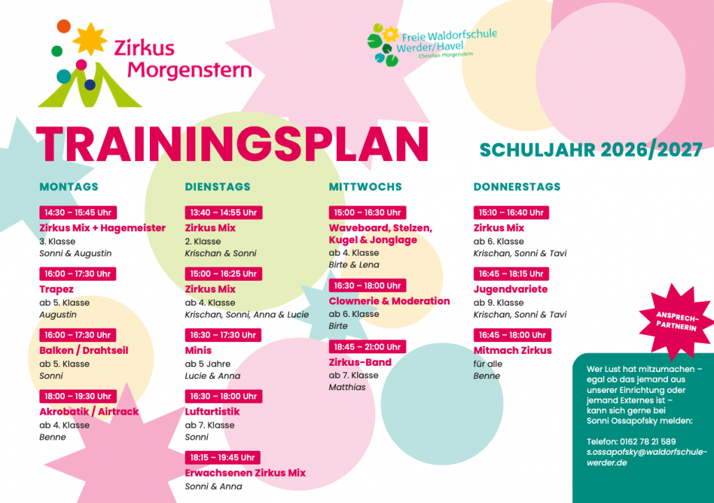 Trainingsplan Schuljahr 2026 2027